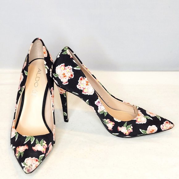 Aldo Shoes - ALDO Women Floral Fabric Pointed Toe Pump
